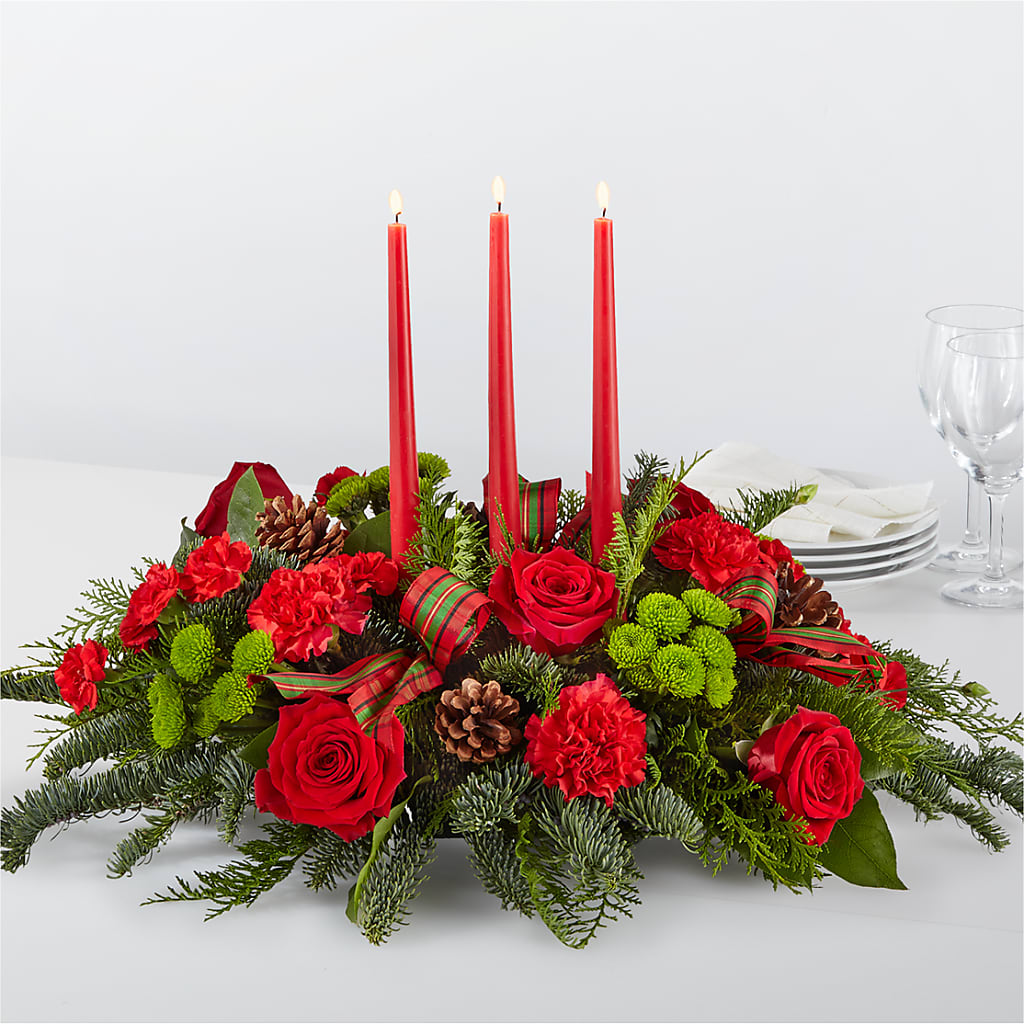 By the Candlelight Centerpiece – Twigs N Blooms, Gaylord MI