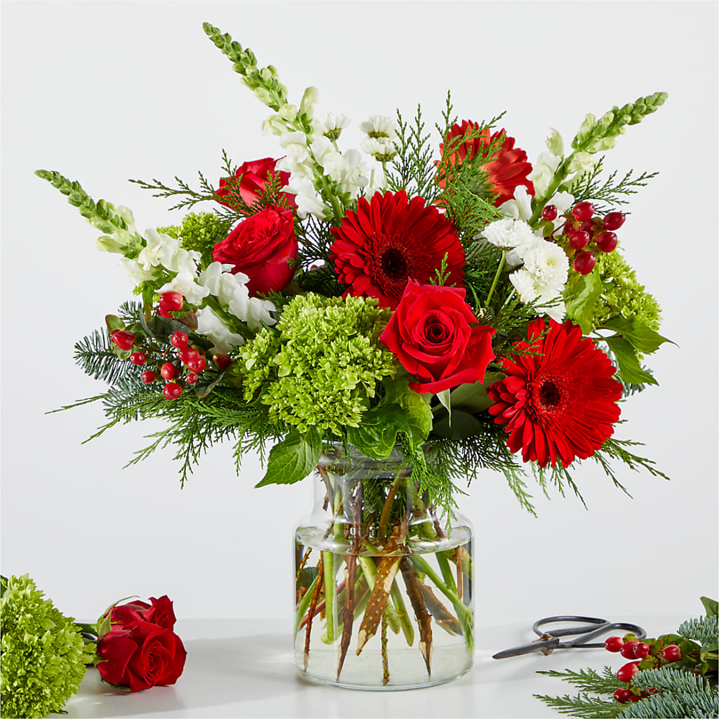 Merry Moment Bouquet – A Florist Original – Twigs N Blooms, Gaylord MI