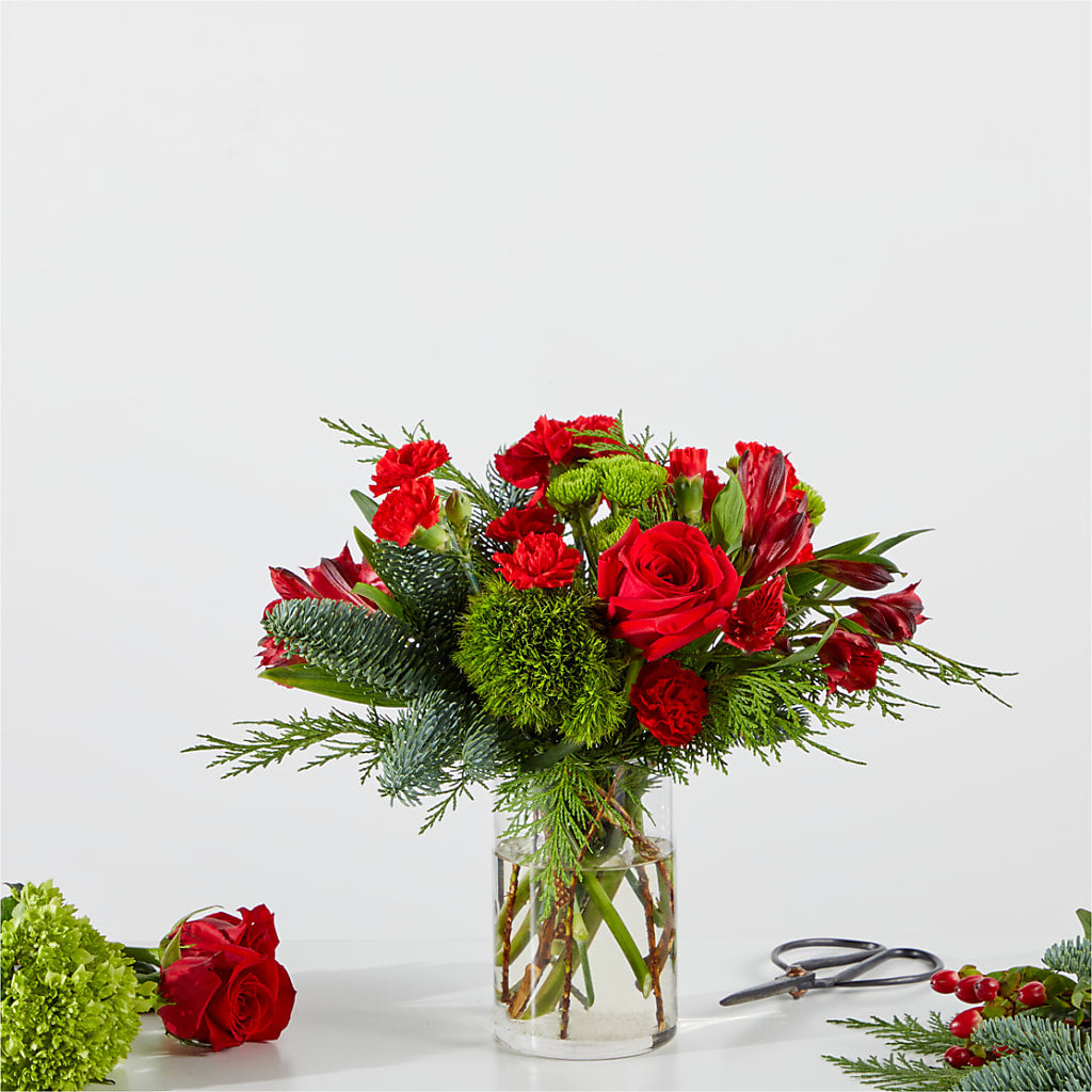 Merry Moment Bouquet – A Florist Original – Twigs N Blooms, Gaylord MI
