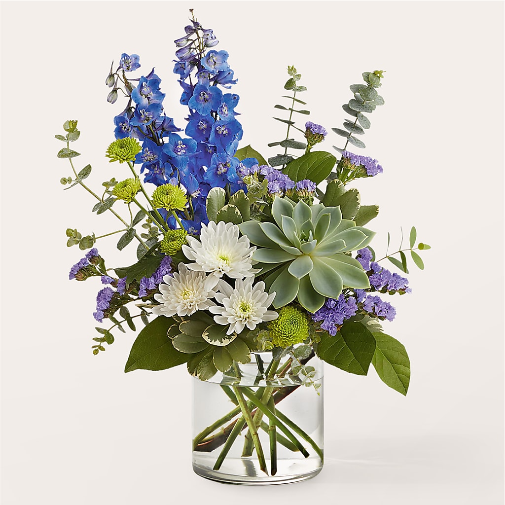 Cerulean Waves Bouquet – Twigs N Blooms, Gaylord MI