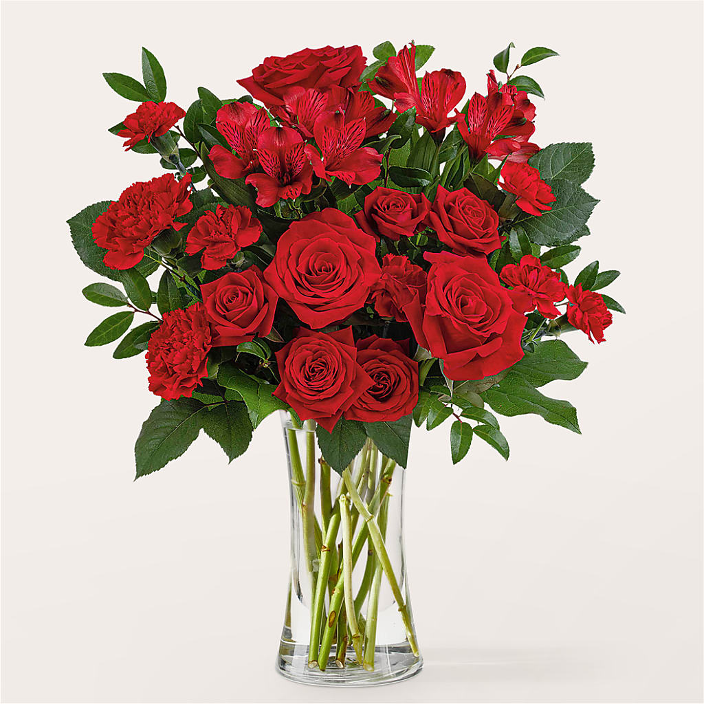 Brilliant Ruby Bouquet – Twigs N Blooms, Gaylord MI
