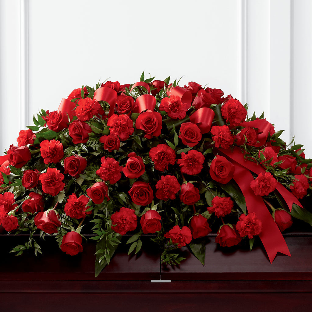 Tribute of Life Casket Spray – Twigs N Blooms, Gaylord MI