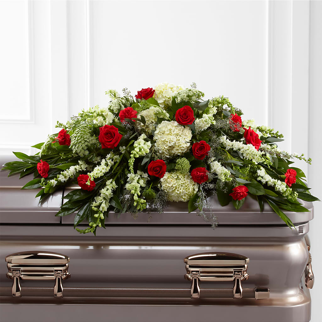 Sincerity Casket Spray – Twigs N Blooms, Gaylord MI