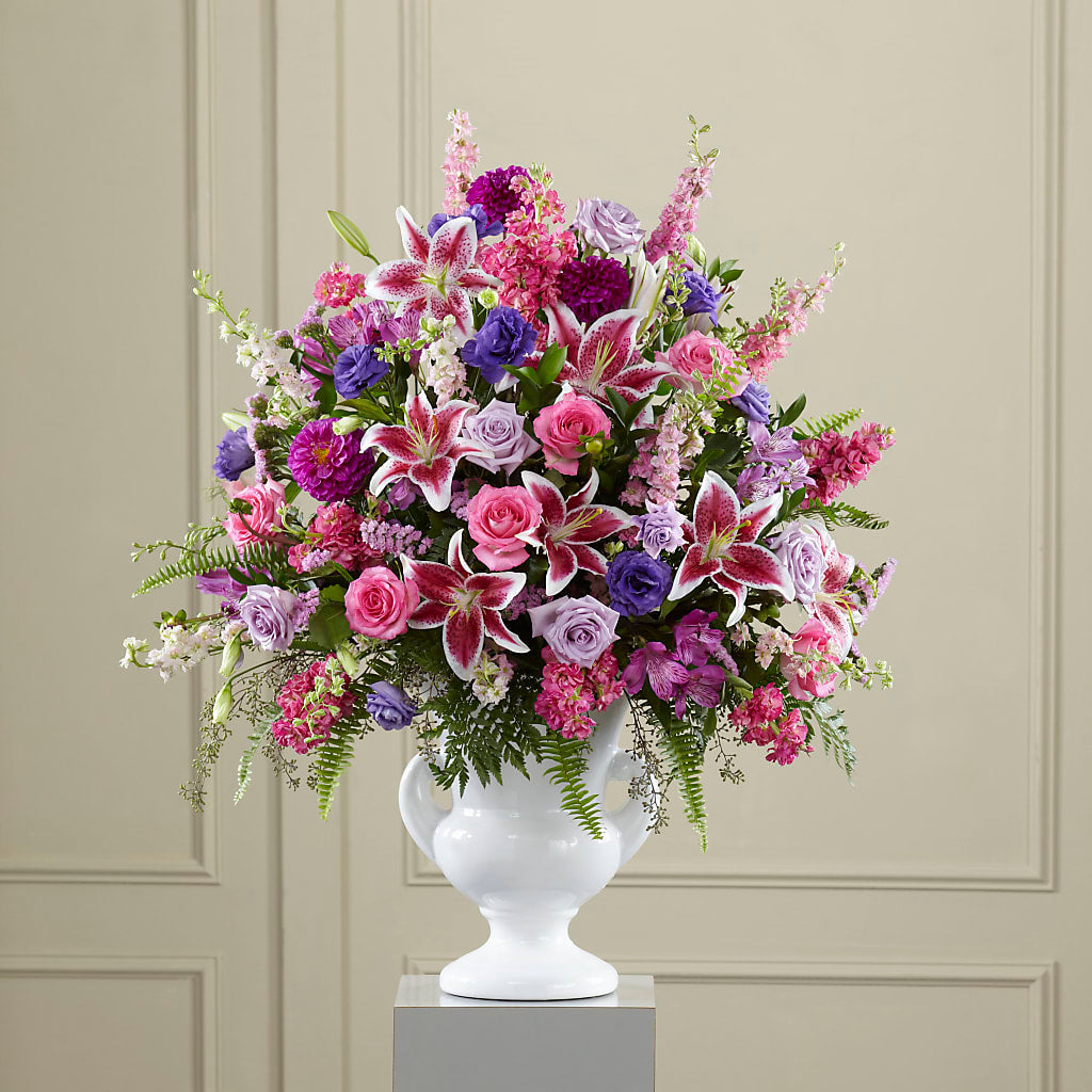 Peaceful Tribute Arrangement – Twigs N Blooms, Gaylord MI