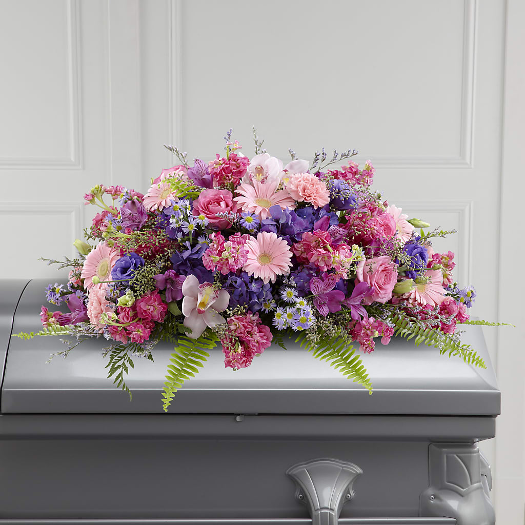 Glorious Garden Casket Spray – Twigs N Blooms, Gaylord MI