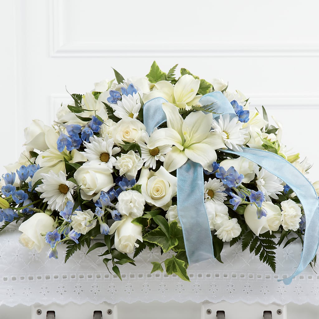 Tender Treasure Casket Spray – Twigs N Blooms, Gaylord MI