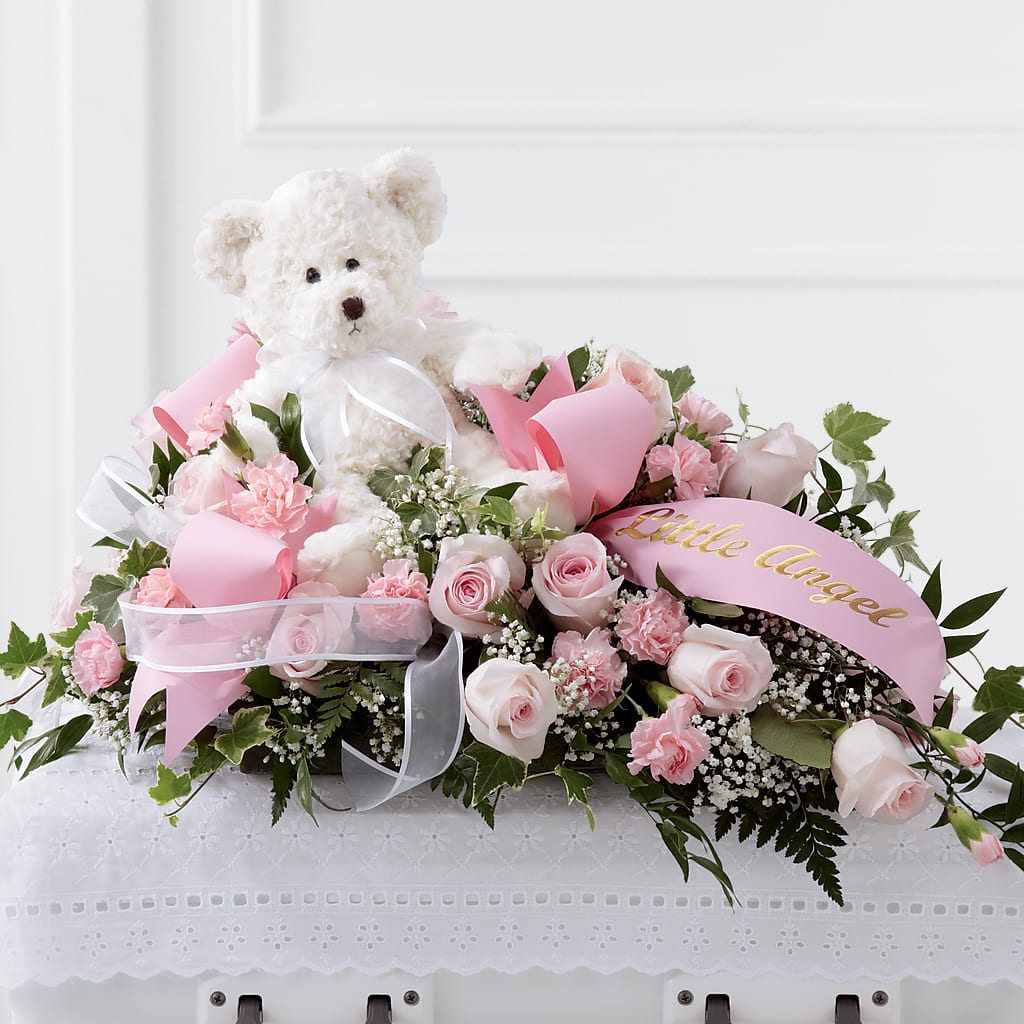 Touch of Sympathy Casket Spray – Twigs N Blooms, Gaylord MI