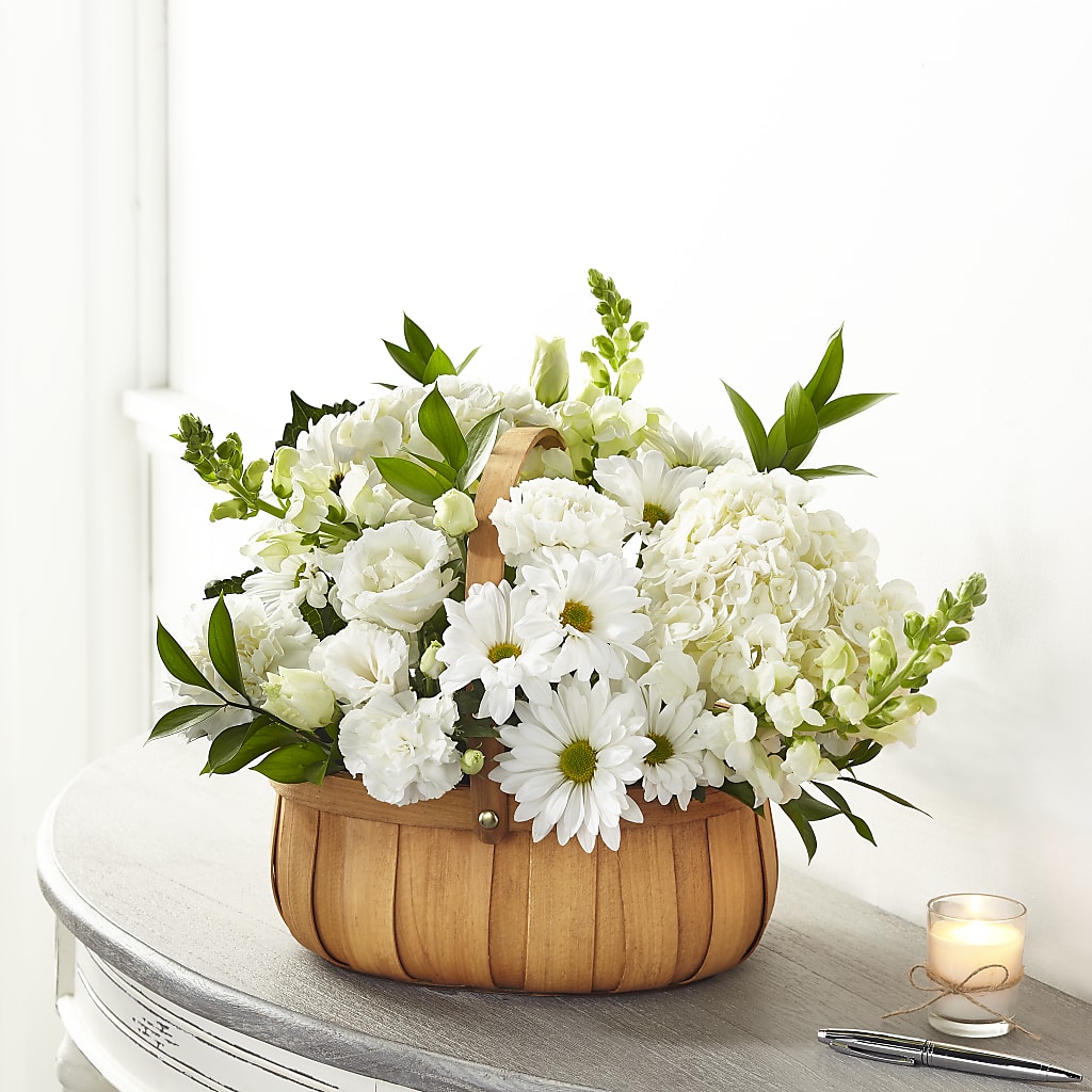 Pure Ivory Basket – Twigs N Blooms, Gaylord MI