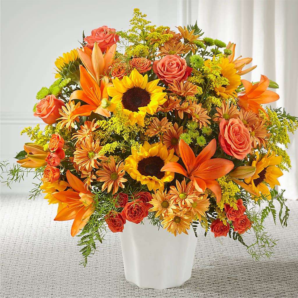 Harvest Thoughts Floor Basket – Twigs N Blooms, Gaylord MI