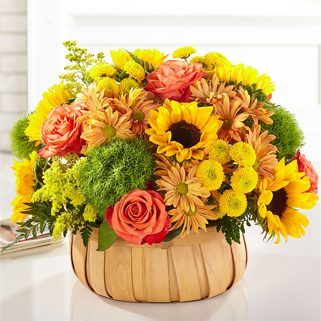 Harvest Sunflower Basket – Twigs N Blooms, Gaylord MI