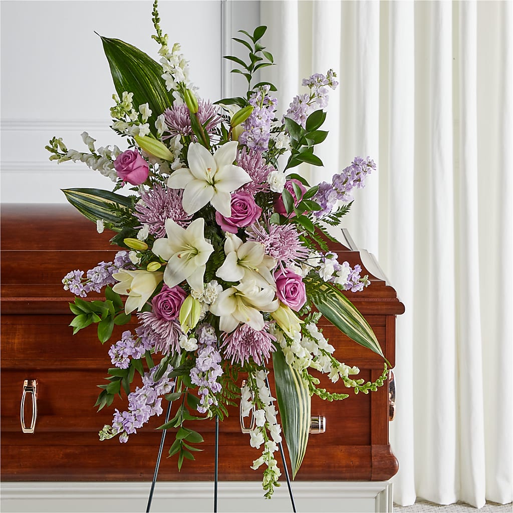Grateful Hearts Standing Spray – Twigs N Blooms, Gaylord MI