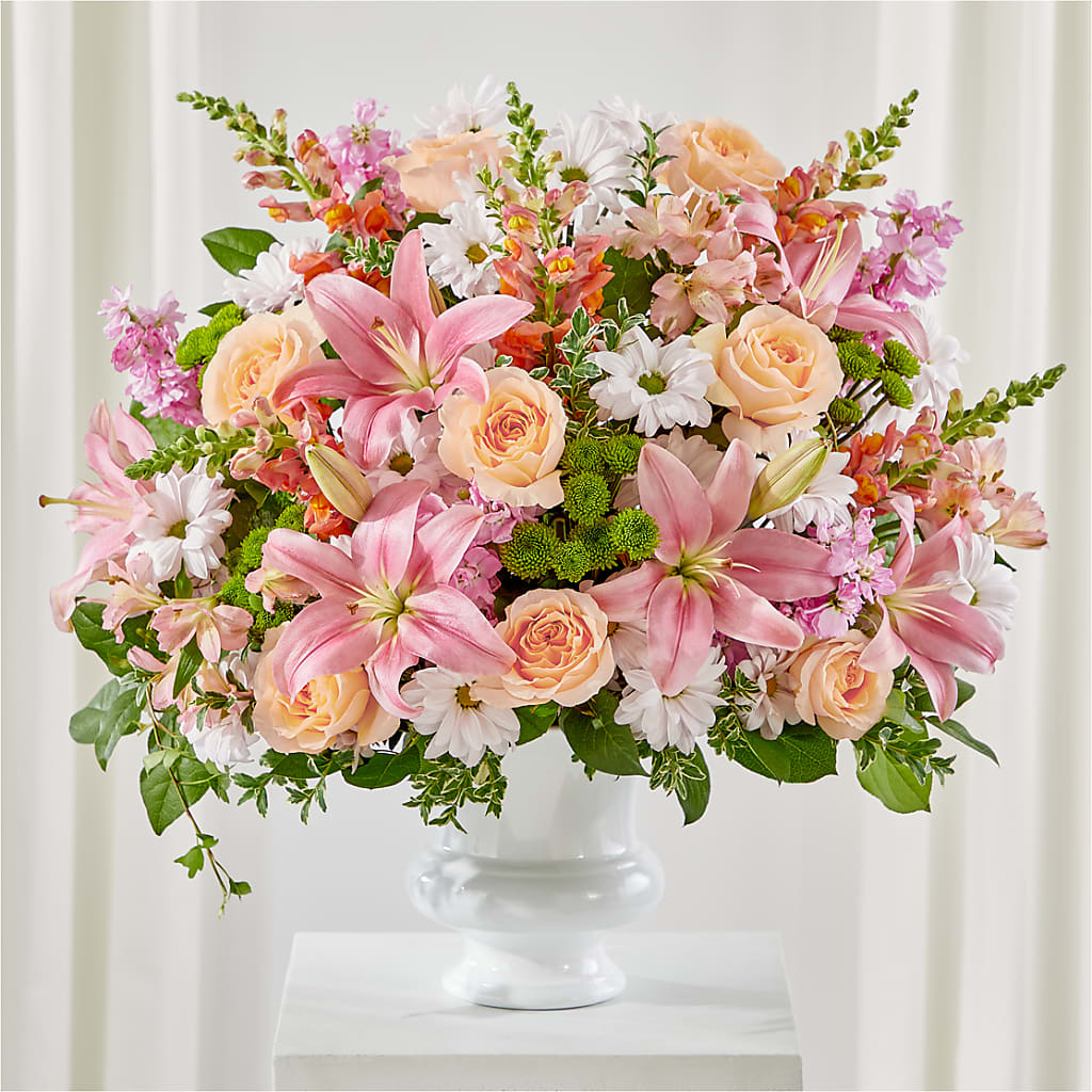 Heartfelt Gesture Urn Arrangement – Twigs N Blooms, Gaylord MI