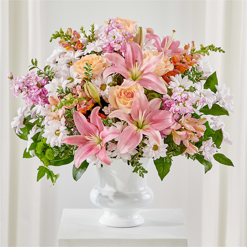 Heartfelt Gesture Urn Arrangement – Twigs N Blooms, Gaylord MI