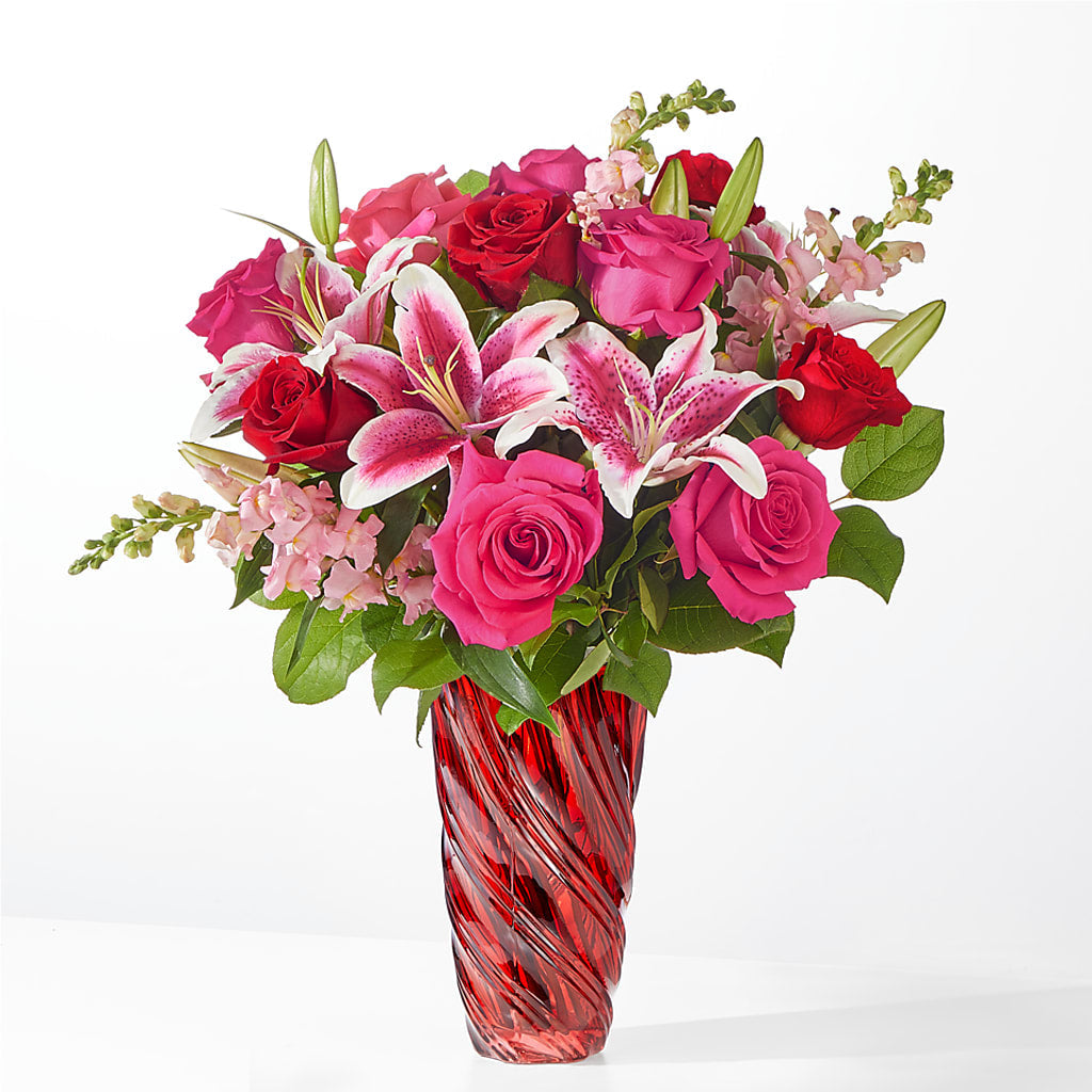 Always You Bouquet with Luxe Swirl Vase – Twigs N Blooms, Gaylord MI