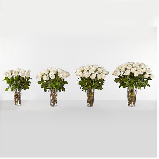 Long Stem White Rose Bouquet –  Twigs N Blooms, Gaylord MI