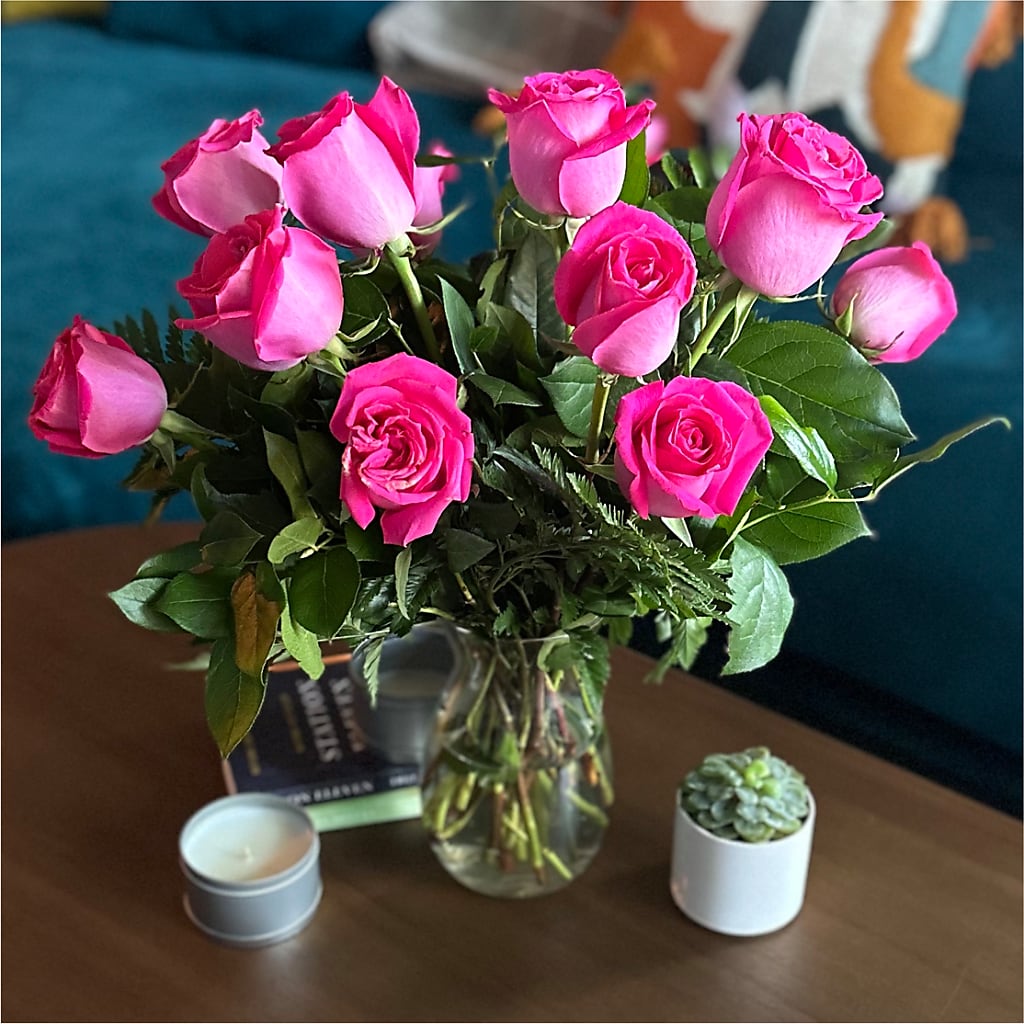 Long Stem Pink Rose Bouquet –  Twigs N Blooms, Gaylord MI