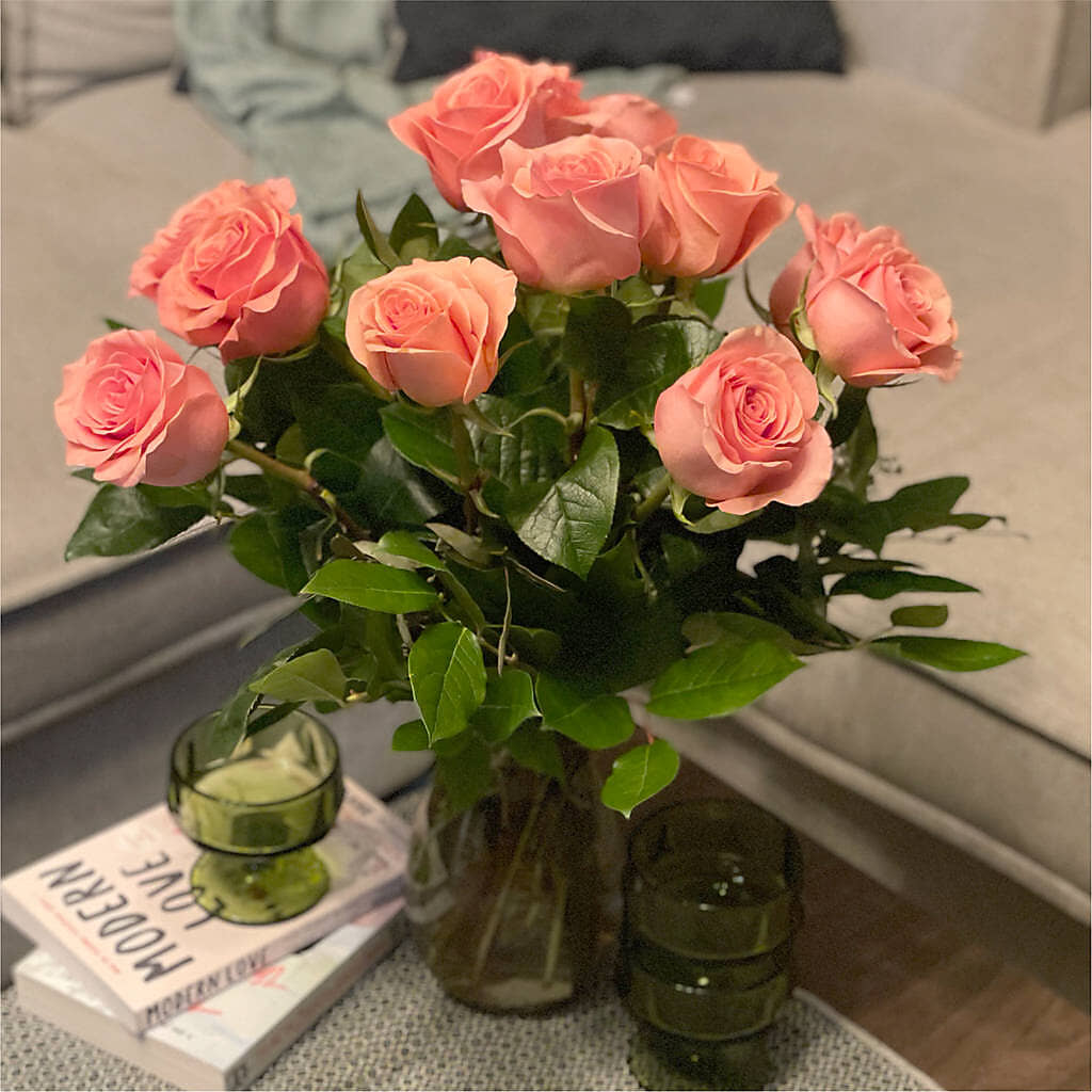 Long Stem Pink Rose Bouquet –  Twigs N Blooms, Gaylord MI
