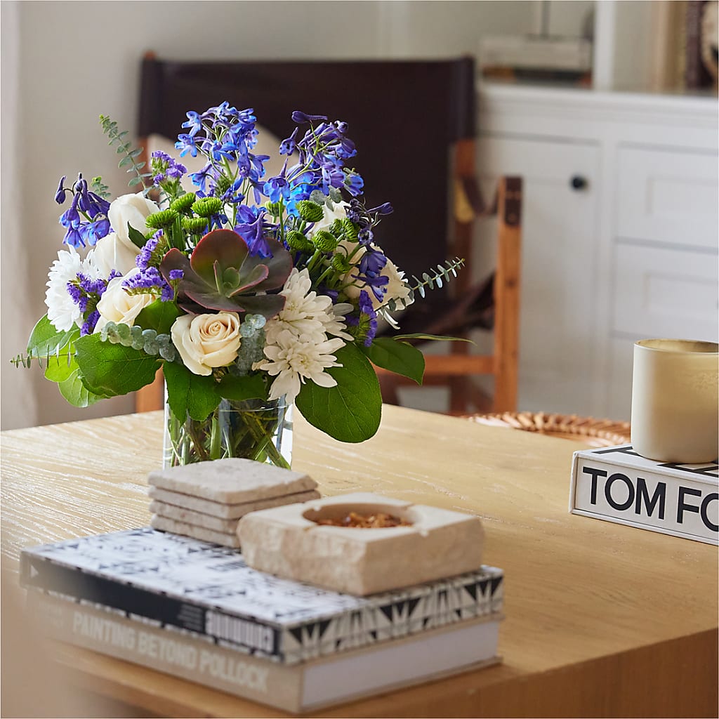 Cerulean Waves Bouquet –  Twigs N Blooms, Gaylord MI