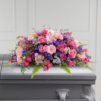 Glorious Garden Casket Spray –  Twigs N Blooms, Gaylord MI