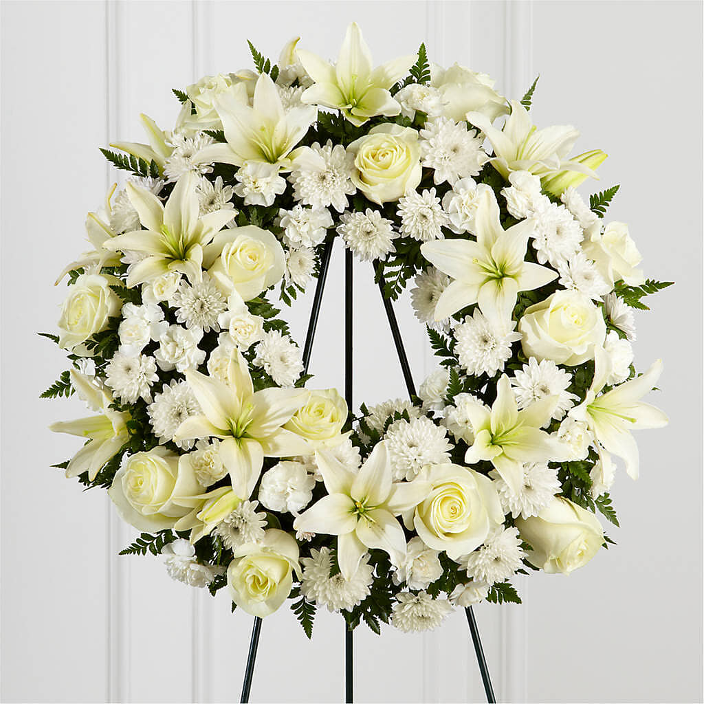 Treasured Tribute Wreath –  Twigs N Blooms, Gaylord MI