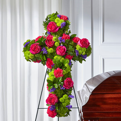 Tribute Rose Floral Cross –  Twigs N Blooms, Gaylord MI