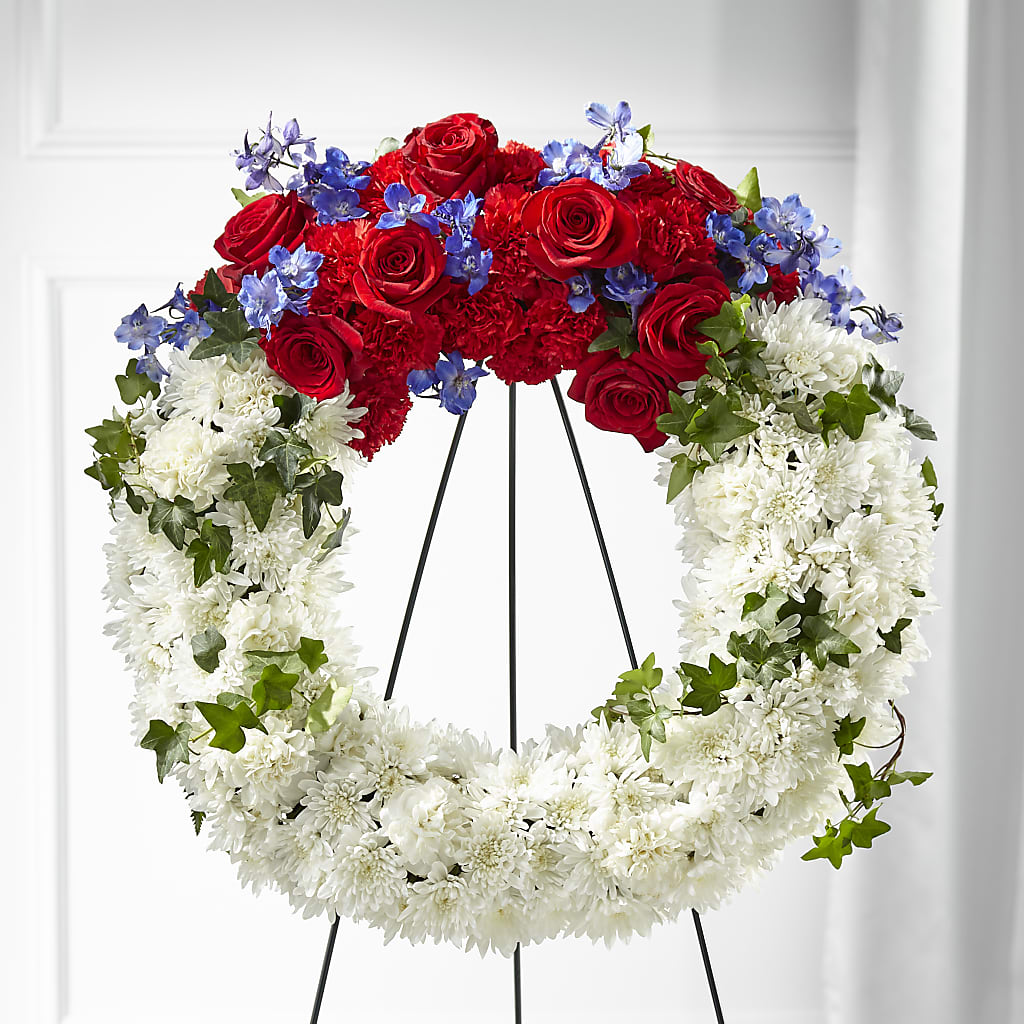 Patriotic Passion Wreath –  Twigs N Blooms, Gaylord MI