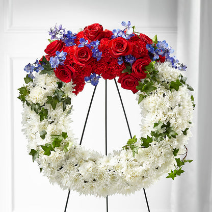 Patriotic Passion Wreath –  Twigs N Blooms, Gaylord MI