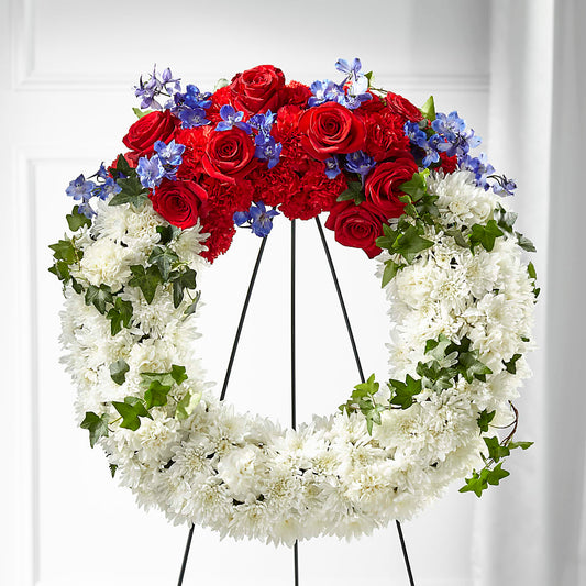 Patriotic Passion Wreath –  Twigs N Blooms, Gaylord MI