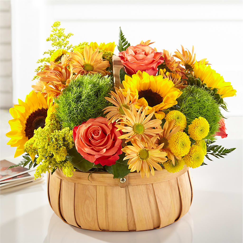 Harvest Sunflower Basket –  Twigs N Blooms, Gaylord MI