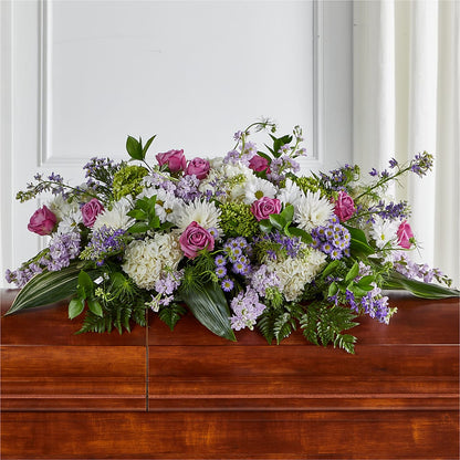 Meadows of Serenity Casket Spray –  Twigs N Blooms, Gaylord MI
