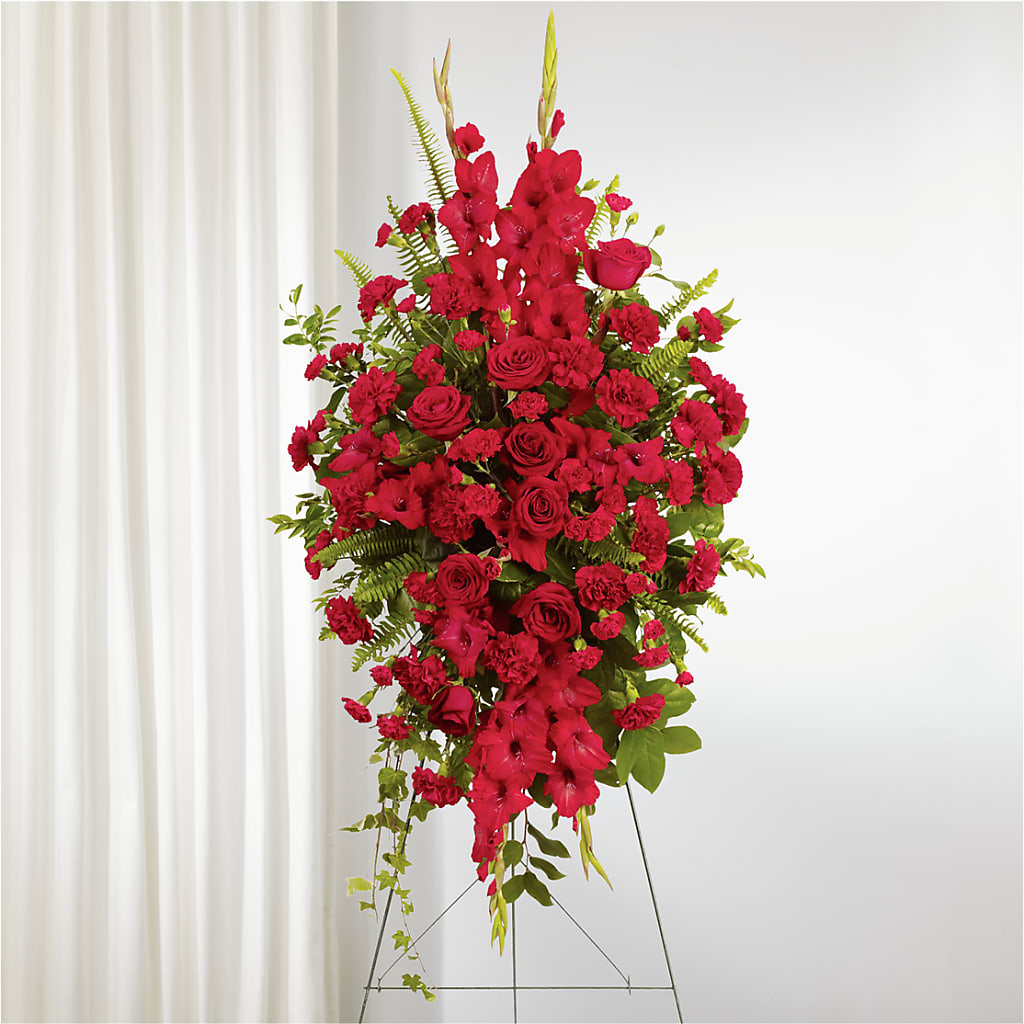 From the Heart Standing Spray –  Twigs N Blooms, Gaylord MI