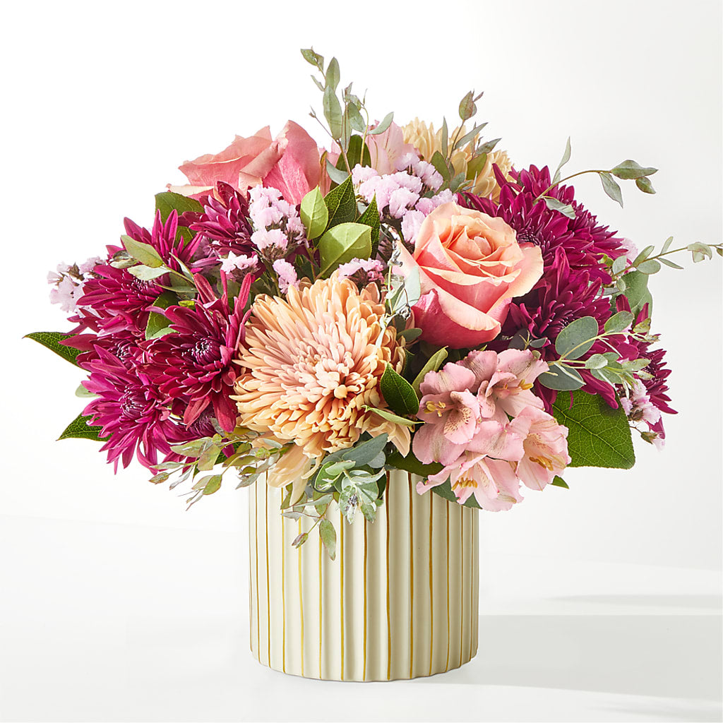 Berry Cobbler Bouquet with Ivory Vase –  Twigs N Blooms, Gaylord MI
