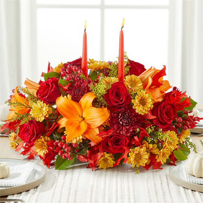 Autumn's Embrace Centerpiece –  Twigs N Blooms, Gaylord MI