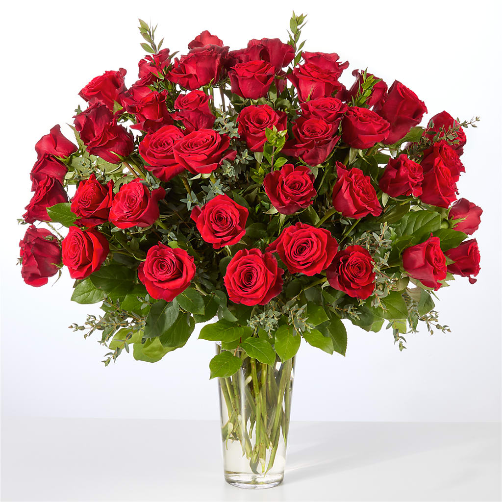 Forever Yours Fifty Stem Red Rose Bouquet –  Twigs N Blooms, Gaylord MI